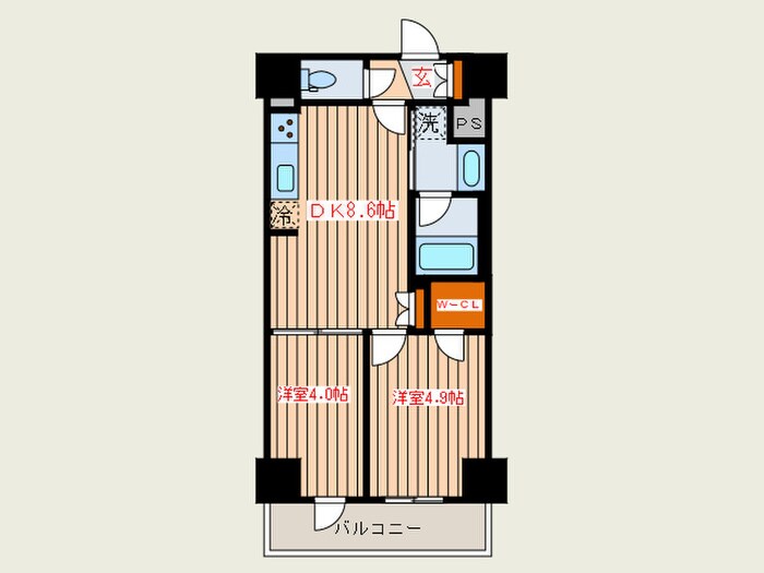 レジディア千駄木の物件間取画像