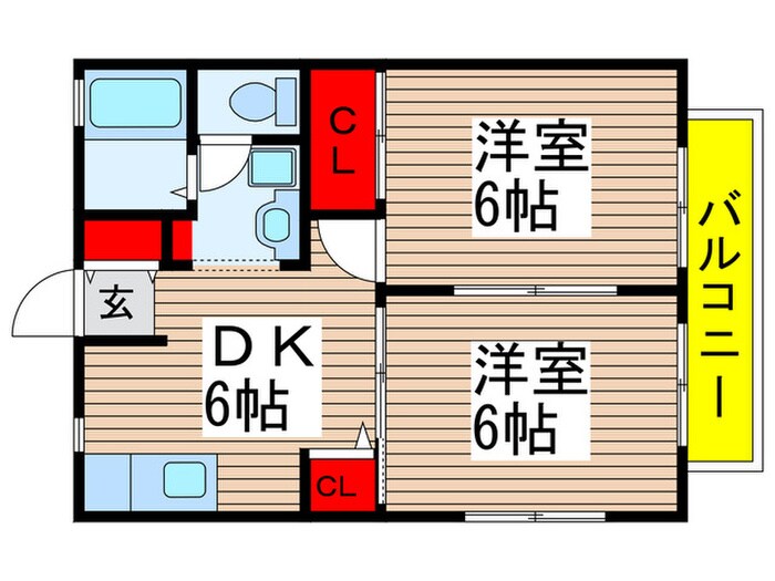 コーポコスモスの物件間取画像