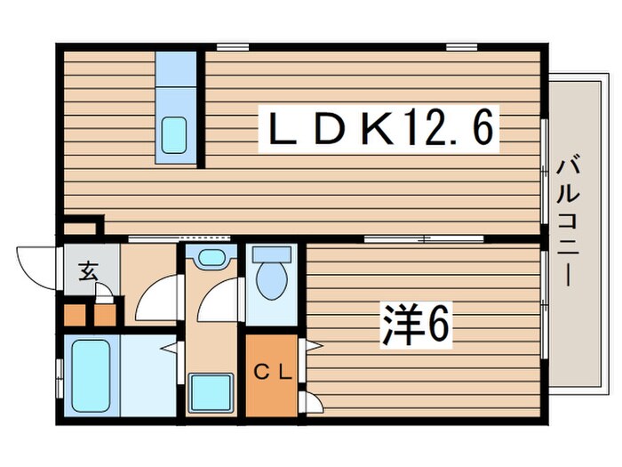 ヴィアヴェニ－ルの物件間取画像