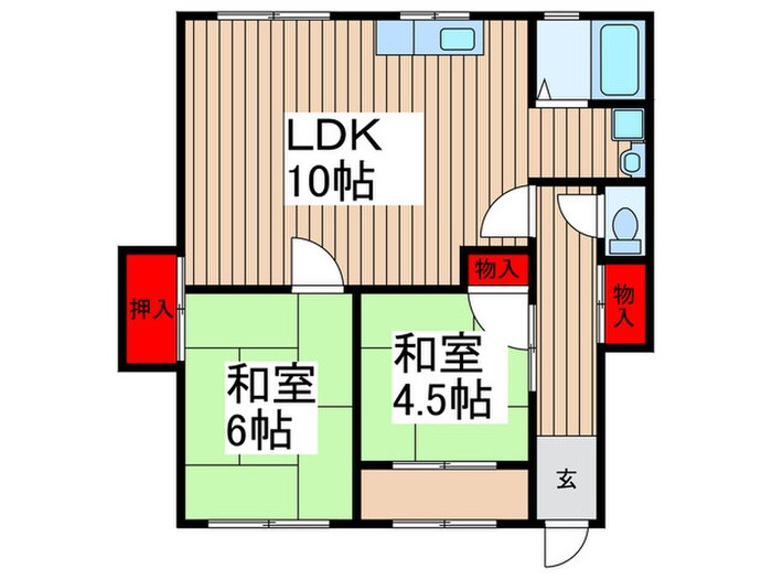 コーポ東和の物件間取画像