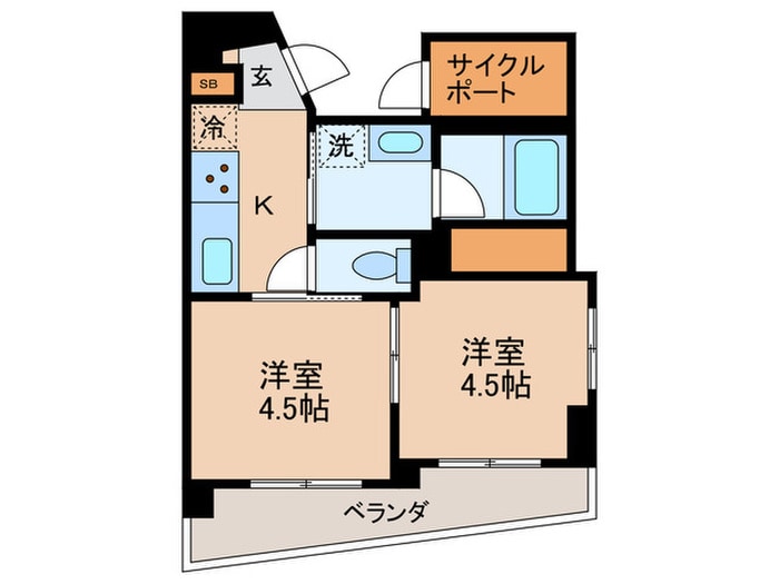 ティモーネ羽田エアポート(502)の物件間取画像