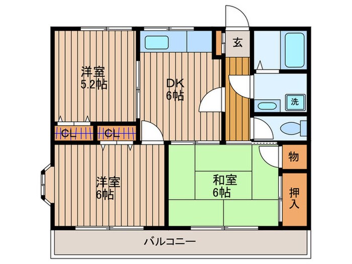 スカイハイツ・狭山の物件間取画像
