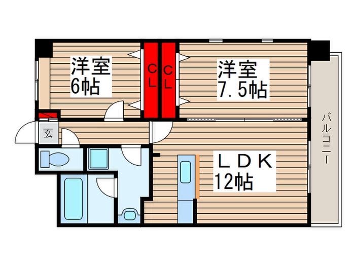 グレースコート市川妙典の物件間取画像