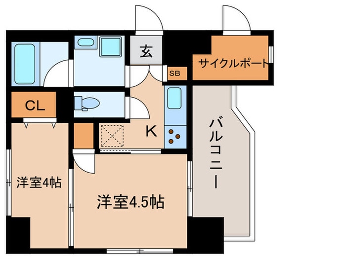 ティモーネ羽田エアポート(803)の物件間取画像