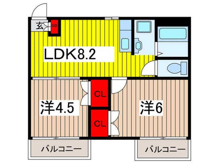 プラザ大和田の物件間取画像