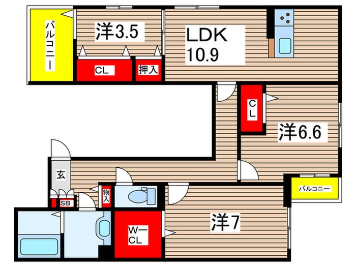 ラカーサフェリシダの物件間取画像