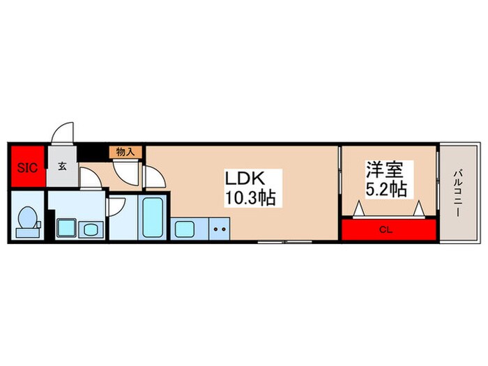 Fossette町屋の物件間取画像