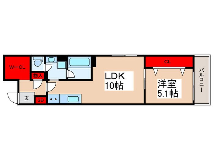 Fossette町屋の物件間取画像