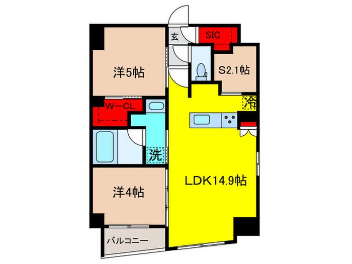ﾃﾞｭｵﾌﾗｯﾂ日本橋水天宮の物件間取画像