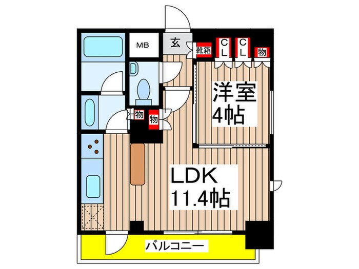 カスタリア菊川の物件間取画像