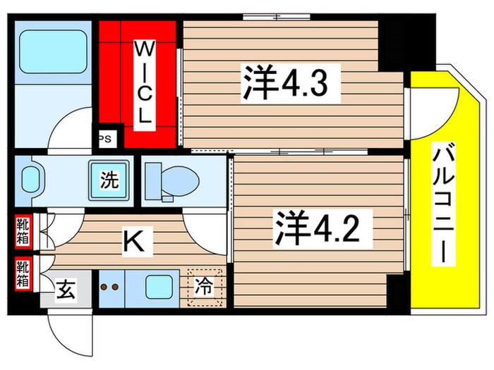 ｶﾞｰﾗ･ﾌﾟﾚｼｬｽ新小岩(205)の物件間取画像