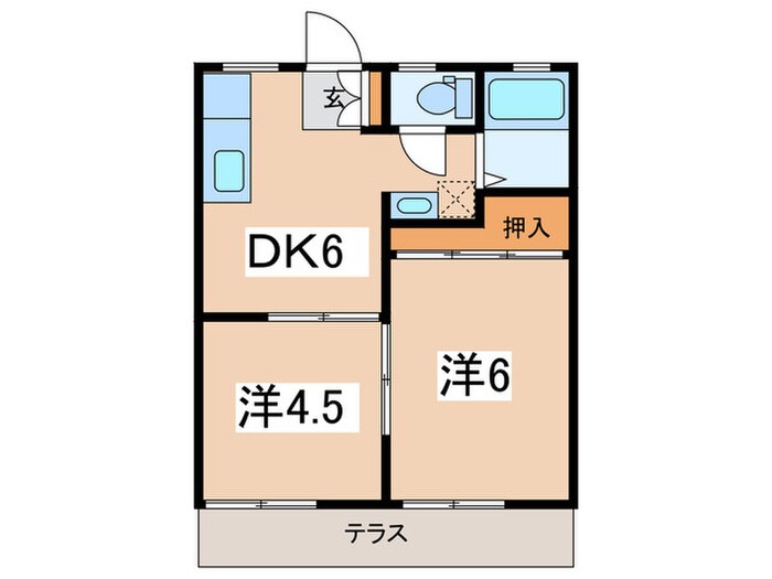 古川ハイツの物件間取画像