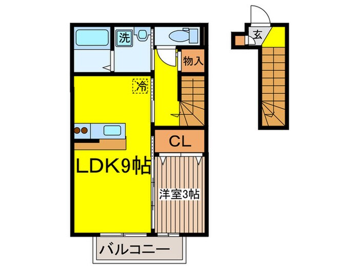 セジュ－ル宮沢Ａの物件間取画像