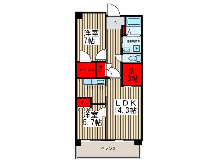 ルクレ川口イーストの物件間取画像