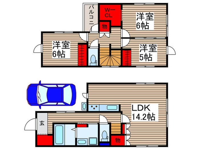 仮）北園町戸建Ｂ棟の物件間取画像
