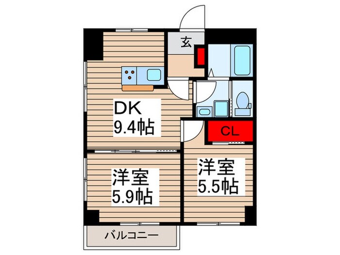 Ｐａｒｋ　Ｇｌａｎｚ柴又の物件間取画像