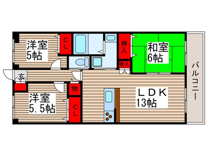 レジデンス柏の物件間取画像