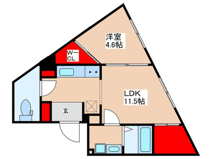 Ｐ＿２　ｆｕｓｓａの物件間取画像