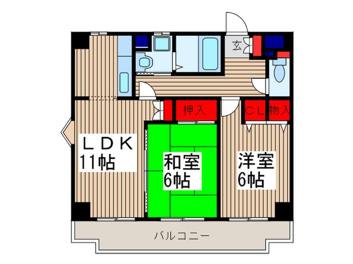 メゾン　ド　クレ－ルの物件間取画像