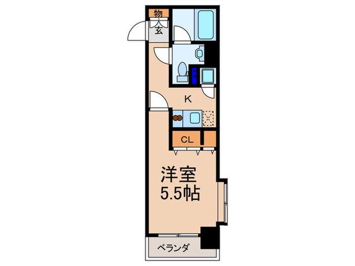 ﾊﾟﾚｽﾃｭﾃﾞｨｵ銀座(802)の物件間取画像