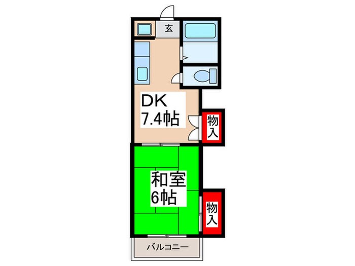 第２明徳団地６号棟の物件間取画像