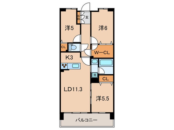 ｻﾞ･ﾐﾚﾅﾘｰﾀﾜｰｽﾞ(1012)の物件間取画像