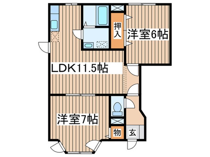 サニ－ハイツ宮台の物件間取画像