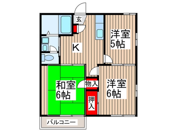 シャトル山崎Ａの物件間取画像