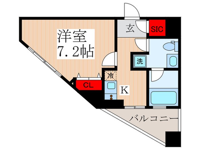 パ－クキュ－ブ四谷三丁目の物件間取画像