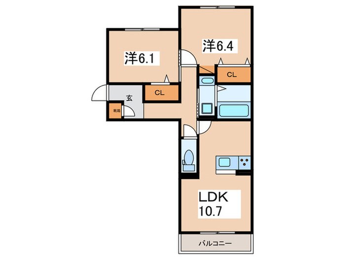 ティフブルー湘南　A棟の物件間取画像