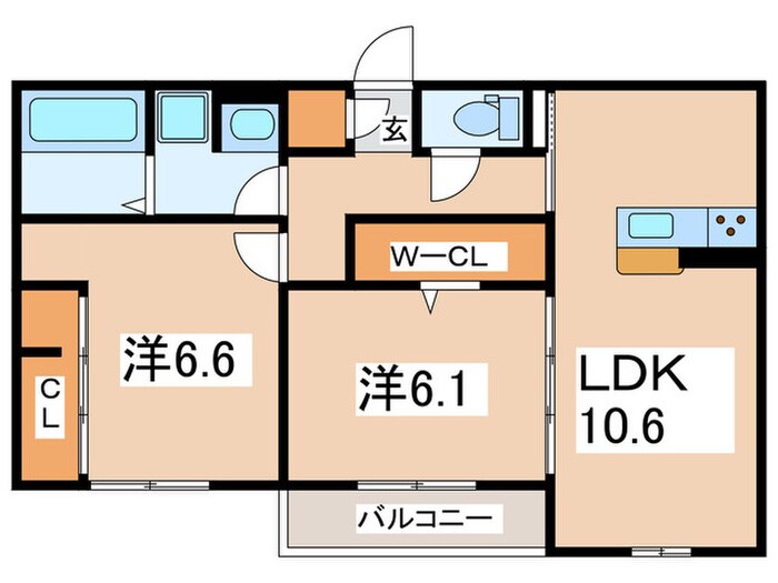 ティフブルー湘南　A棟の物件間取画像