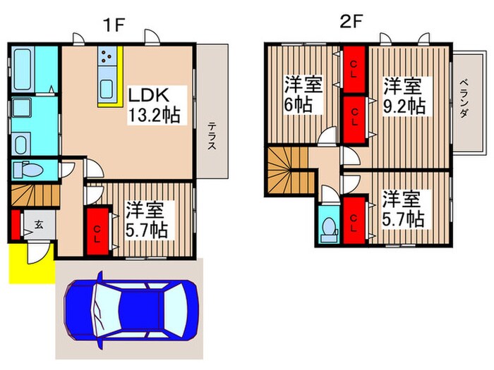 エクセレージB棟の物件間取画像