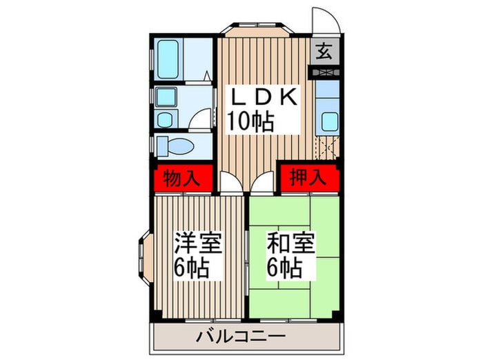 第３秋山ハイツの物件間取画像