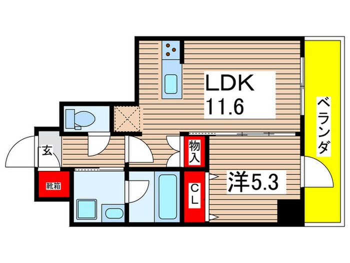 エストゥルース両国Ⅱの物件間取画像