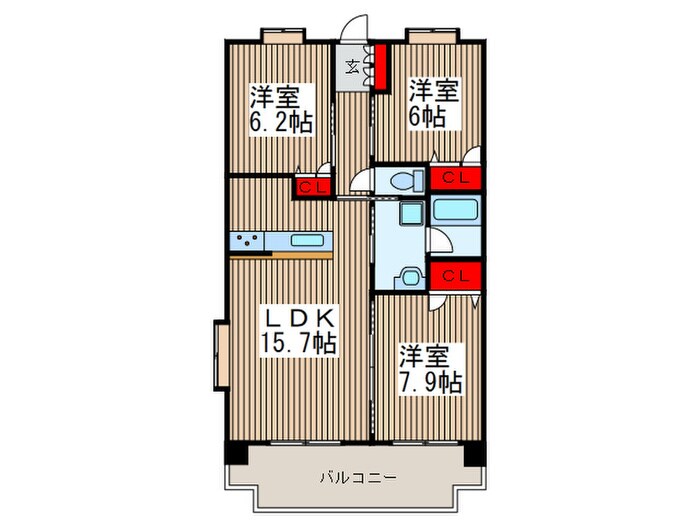 グリ－ンミユキ川口江戸(７０５)の物件間取画像