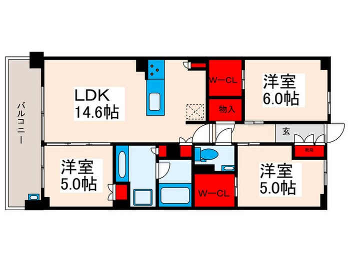 ドゥーエ町屋の物件間取画像