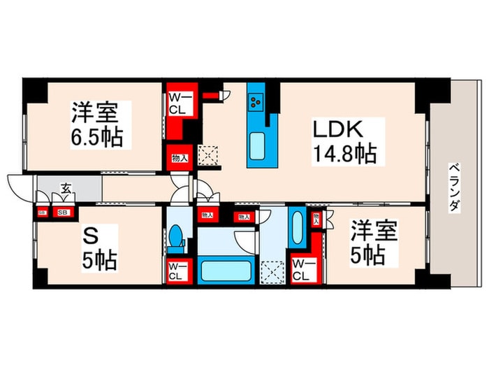 ドゥーエ町屋の物件間取画像