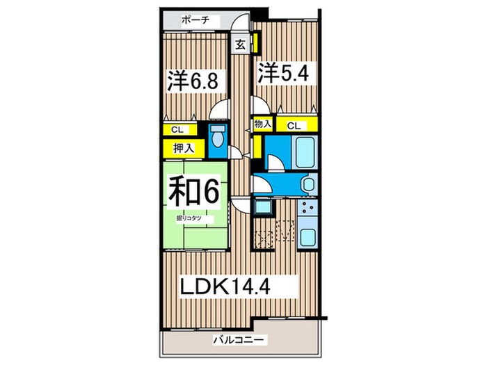 ヒルズ戸塚ガ－デニアＡの物件間取画像