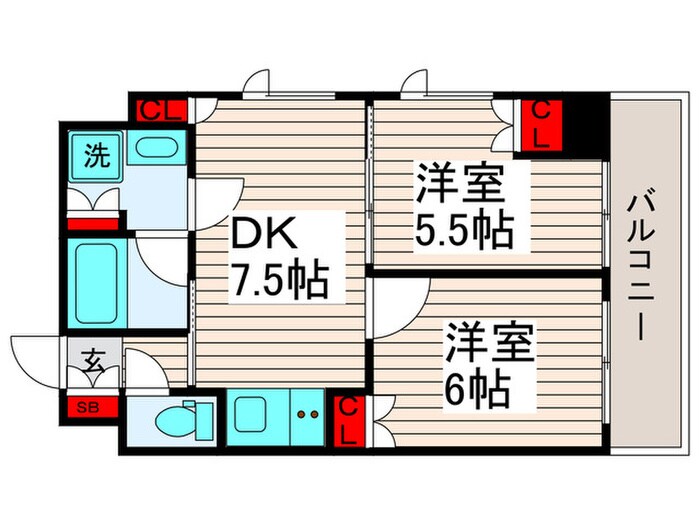 ルーブル西新井（701）の物件間取画像