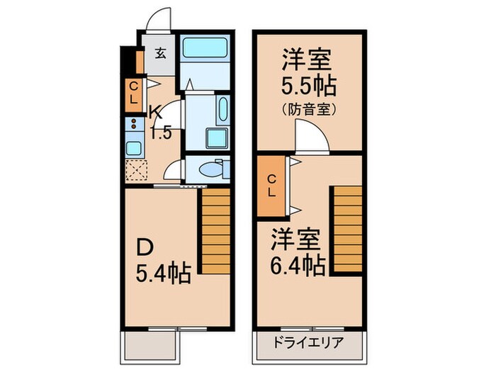 Green terrace 代沢MUSICの物件間取画像