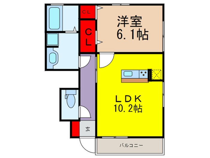 フェンテ大原町Ⅱの物件間取画像