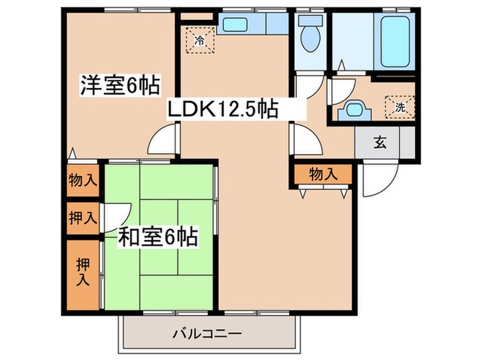 エクレ－ルＡ棟の物件間取画像