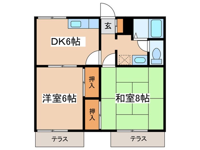 南鴨宮サニ－ハイツの物件間取画像