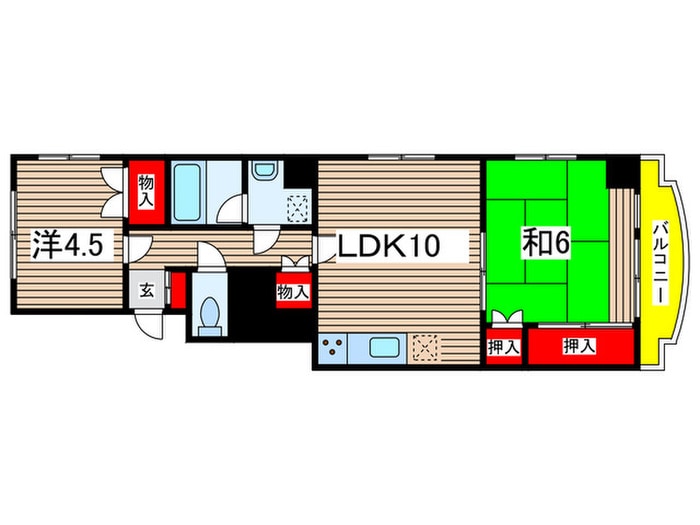 Ｋ－１新町ビルの物件間取画像