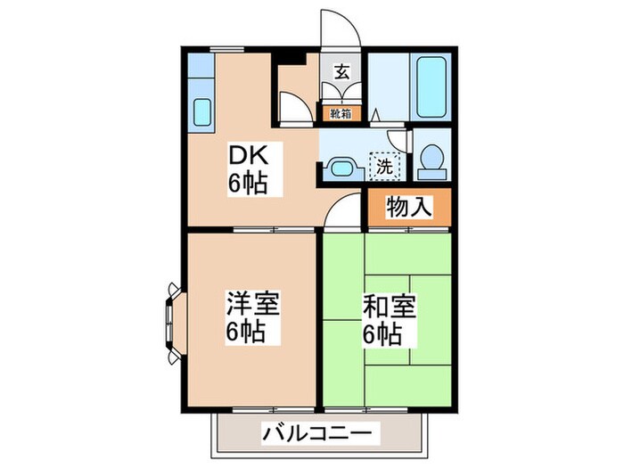 パ－クサイド角田の物件間取画像