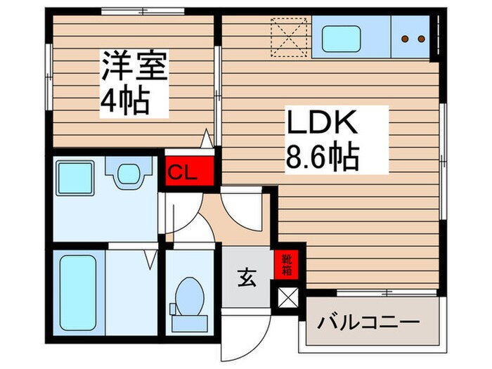 コンフィデンス東大宮F棟の物件間取画像