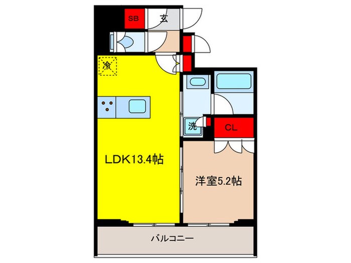 ﾒｿﾞﾝｶﾙﾑ日本橋馬喰町の物件間取画像