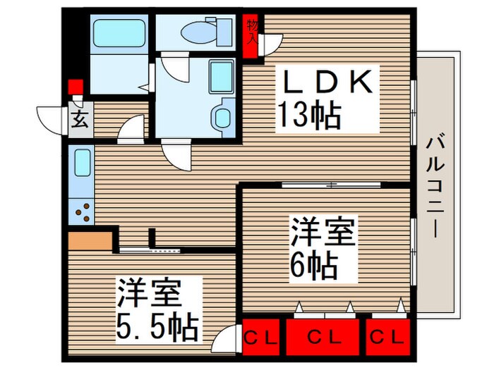 安松ハイツⅡの物件間取画像