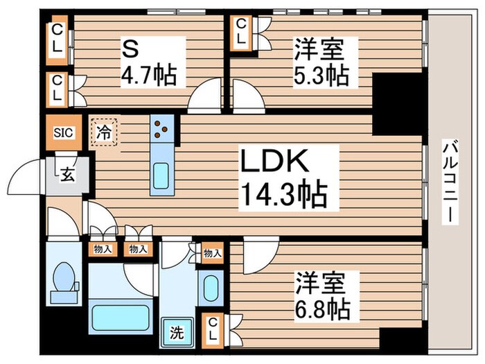 サンジョイアゼロの物件間取画像
