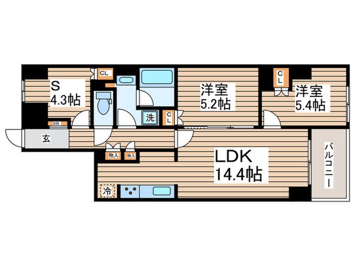 サンジョイアゼロの物件間取画像